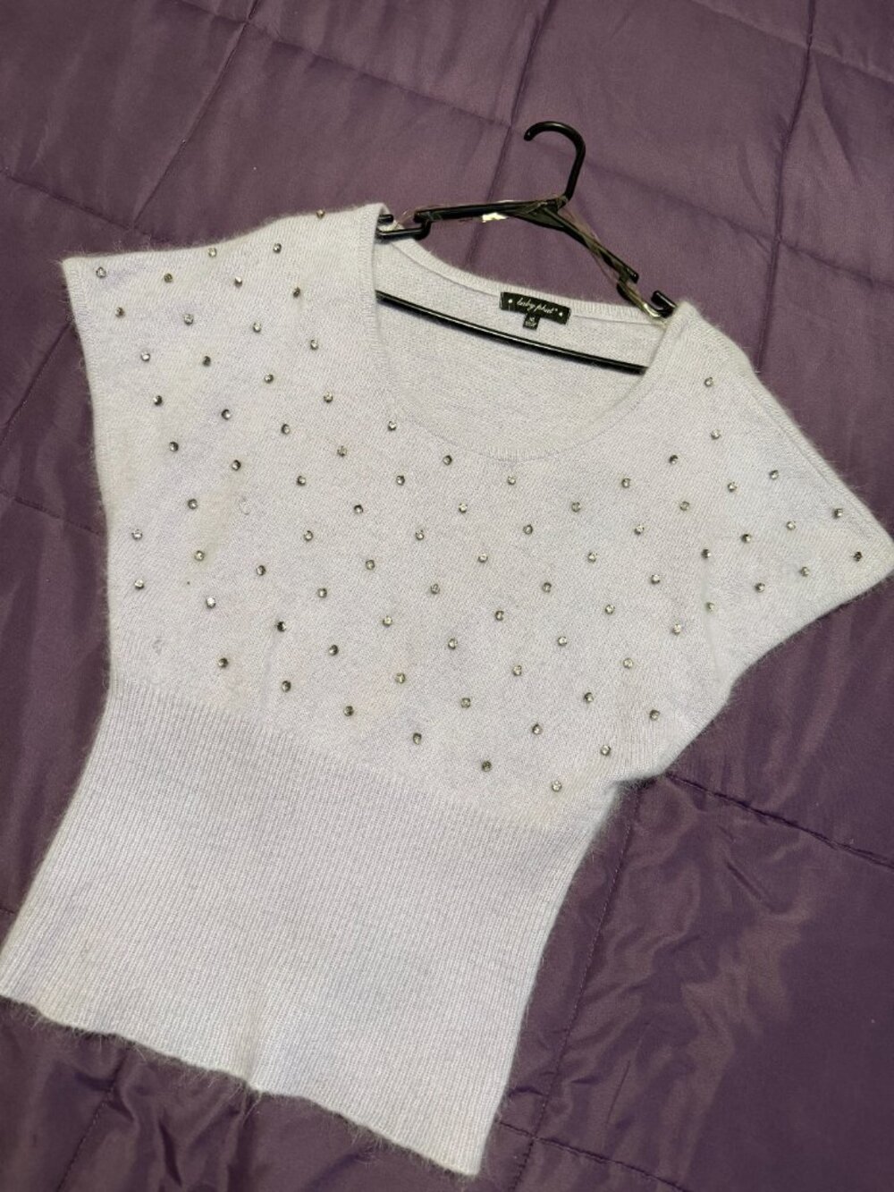 Nylon/Angora/Wool Sweater - Picture 3 of 5